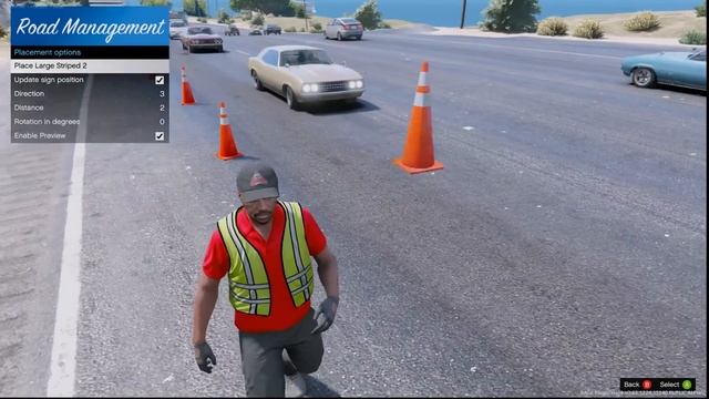 Department of Transportation Emergency Message Board Truck Responding To Wildfire In GTA 5