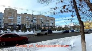 Оренбург. Прогулка по заснеженным улицам города…Видео Виктор Поживин