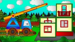 Мультик про машинки - Подъёмный Кран - развивающий мультфильм