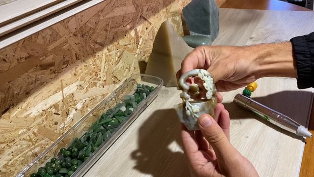 Декоративный чайник из медового нефрита , ручная работа от Jade Khan #нефрит #nephrite