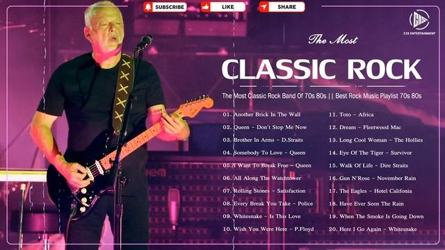 Best Rock Music Playlist 70s and 80s - Queen, Dire Straits, The Rolling Stones, The Police смотреть онлайн
