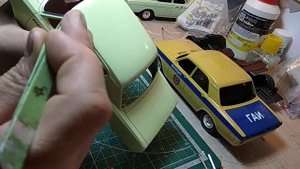 Газ 24 hachette 1:24 доработка,конверсия обклейка хром фольгой