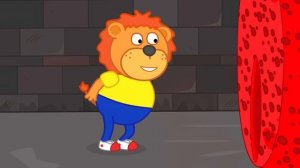 Lion Family 🍒 Kids Story about Green Friend | Cartoon for Kids