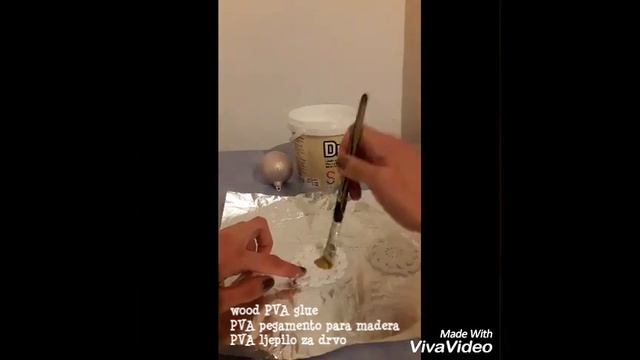 Christmas balls decoupage shabby chic with lace DIY ideas decorations craft tutorial / URADI SAM смотреть онлайн