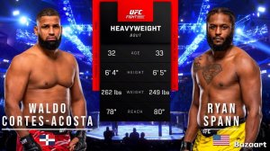 ВАЛЬДО КОРТЕС АКОСТА ПРОТИВ РАЙАНА СПАННА ПОЛНЫЙ БОЙ UFC VEGAS 104