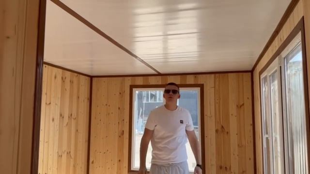 ДАЧНЫЙ ДОМ из БЫТОВКИ 6х3. Люкс вагончик. смотреть онлайн