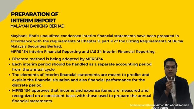 FAR570 MAC2204E PRESENTATION ON MFRS 8 - NEON BANK & MFRS 134 - MAYBANK BERHAD смотреть онлайн