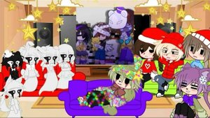 Новогодняя реакция "Спрингтрап и Делия: Back With Kitty Candy" на ☆Tayoshi☆|Часть 2| Gacha Clud×Fna