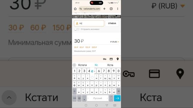 Поддержал стримера мини-донатом=)
