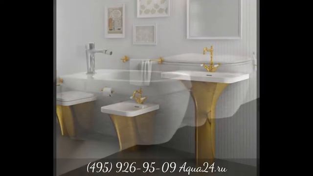 Обзор унитазов с декором от Aqua24.ru смотреть онлайн
