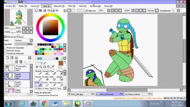 TMNT - Venus & Leo - speedpaint смотреть онлайн