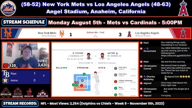 Los Angeles Angels vs New York Mets Live Reaction | MLB | Play by Play | 8/4/24 | Angels vs Mets
