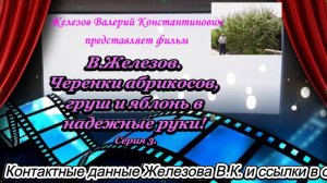 В.Железов. Черенки абрикосов, груш и яблонь в надежные руки! Серия 3.
