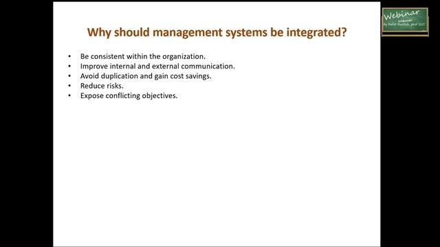 Integrated Management System - fundamentals