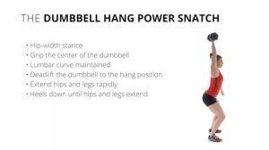 The Dumbbell Hang Power Snatch