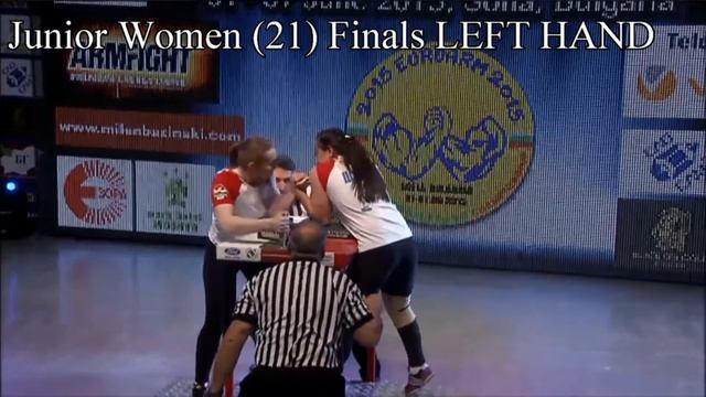 Junior 21 WOMEN FINAL - European Armwrestling Championship 2015 2015- -2015 -LEFT ARM EURO ARM смотреть онлайн