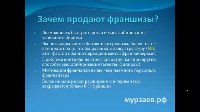 3. Зачем продавать франшизу?
