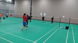 Arena Badminton Club games Pomona California   2月23日24   - 3 Alan & Jeffrey vs Sam & Jason