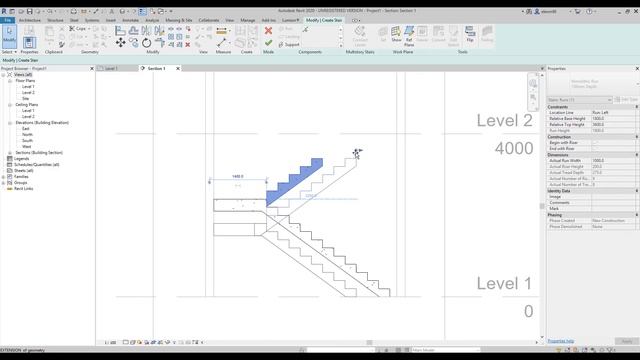 how to create staircase in Revit. #1 (Basic Level) смотреть онлайн