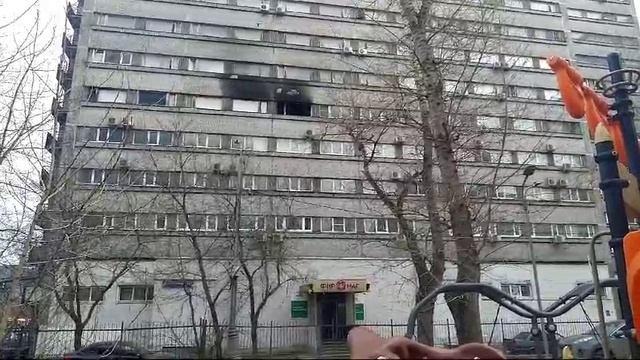 В отеле МКМ на международной улице случился небольшой пожар. Очень опасный случай в Москве.