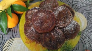 Шоколадные оладьи с помело