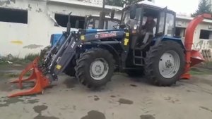 Фронтальный погрузчик metal fach t229 с бревнозахватом на мтз 1221