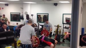 127.5kg/281.1lbs bench 17 wing powerlifting 2014