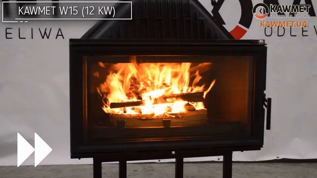 Відеоогляд процесу горіння в камінній топці KAWMET W15 (13.5 kW) ECO смотреть онлайн