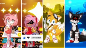 Amy Rose VS Amy EXE VS Tails VS Tails EXE | Tiles Hop