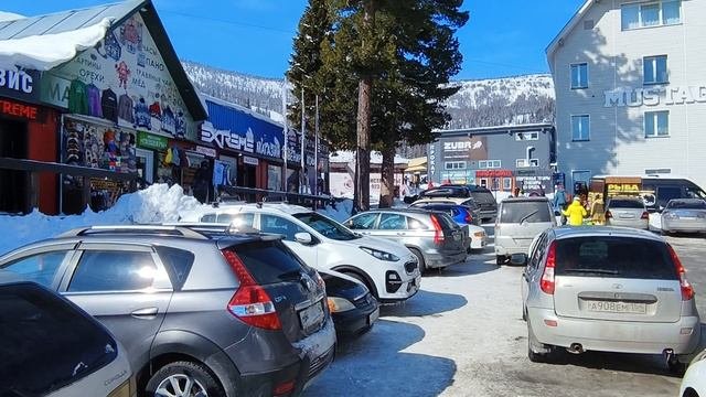 Шерегеш 2025. Пешком. Зона А у отеля Снежный.