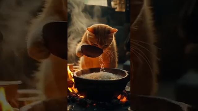 The Cat Cooks #ai #cats #aicat #cat #catcute #cutecat