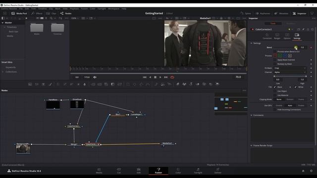DaVinci Resolve FUSION  Урок 1  Часть 7  Анимация с помощью ключевых кадров