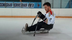 PRO Следж-хоккей. Катание назад.