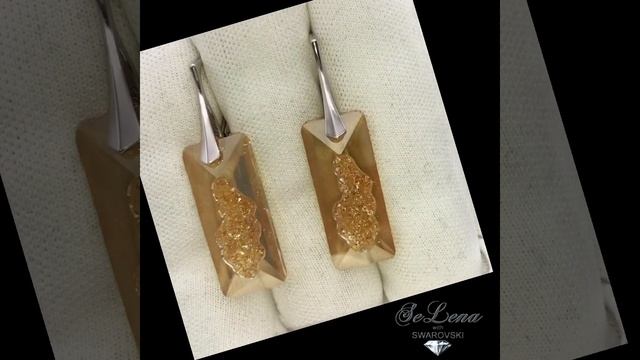 Серебряные серьги с кристаллами Swarovski_Серьги Сваровски серебро 925 пробы_Сваровски серьги Друзы смотреть онлайн