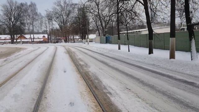 Витебский трамвай. Один кружок из жизни седьмого маршрута в выходной день. Часть 1. 25.12.2021. смотреть онлайн