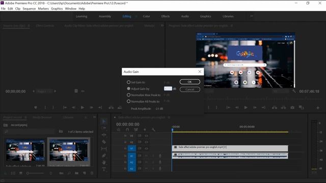 Adobe Premiere Pro Change Video Sound Level смотреть онлайн