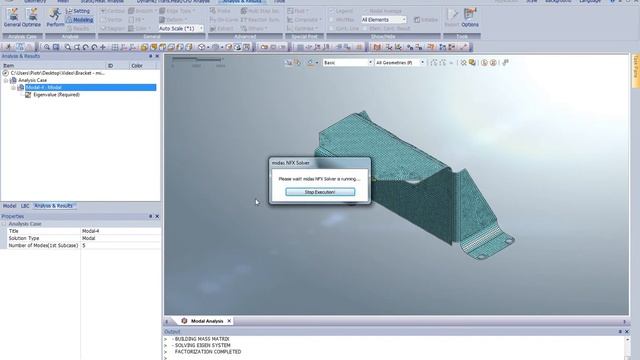 Part 2 Modal Analysis - Bracket Dynamics Demonstration using midas NFX 2012