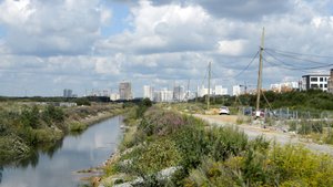 Река Патрушиха и конец улицы Амундсена в Екатеринбурге