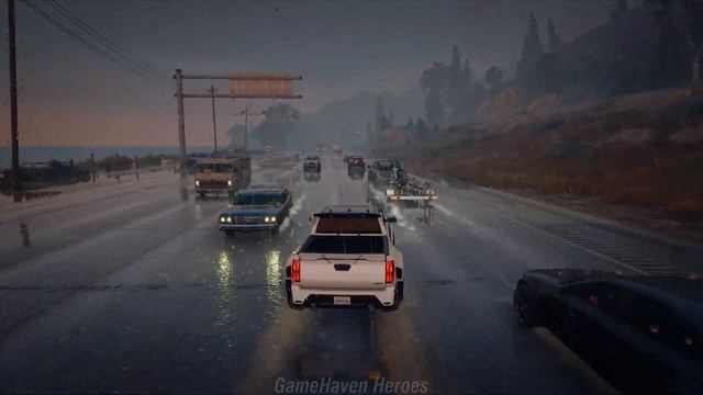 GTA 5 Ultra Rain weather Enchanced & evoved Graphics with Realistic Ray Tracing On RTX4060 4K60 FPS