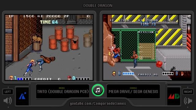 Double Dragon (Arcade vs Sega Genesis) Side by Side Comparison - Vc Decide смотреть онлайн