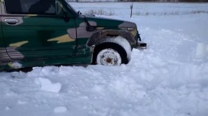 Луаз против Нивы , Нива застряла в сугробах