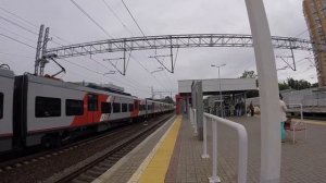 Поезд «Сапсан» пролетает мимо станции Химки