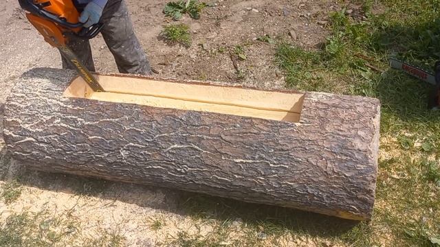 Колода для пчёл. Процесс изготовления. смотреть онлайн