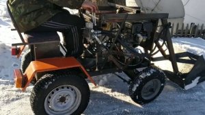 Первый Кун на Минитракторе учусь управлять гидравликой🚜✌️