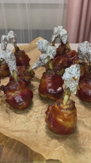 Куриные лолипопсы 🔥Готовим в духовке 👍  #рецепт #лолипопс #вкусно