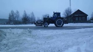 Расчистка снега МТЗ 80