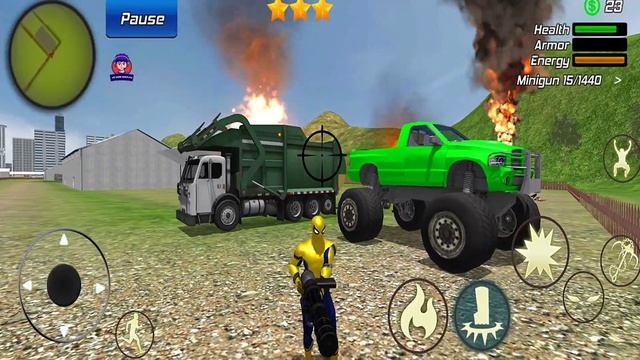 Spider Rope Hero Gangstar Vegas Crime City Simulator New Drive in City #85 - Android Gameplay смотреть онлайн