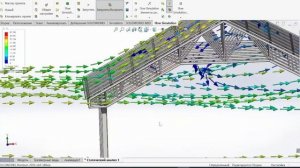 Навес проект расчет модель симуляция #3dsimulation #solidworks
