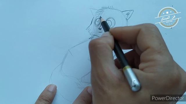 رسم قطة بقلم الرصاص بطريقة سهلة _ خطوة بخطوة للاطفال و المبتدئين