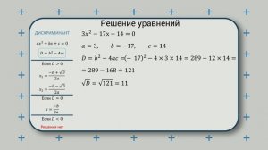 Решение квадратных уравнений